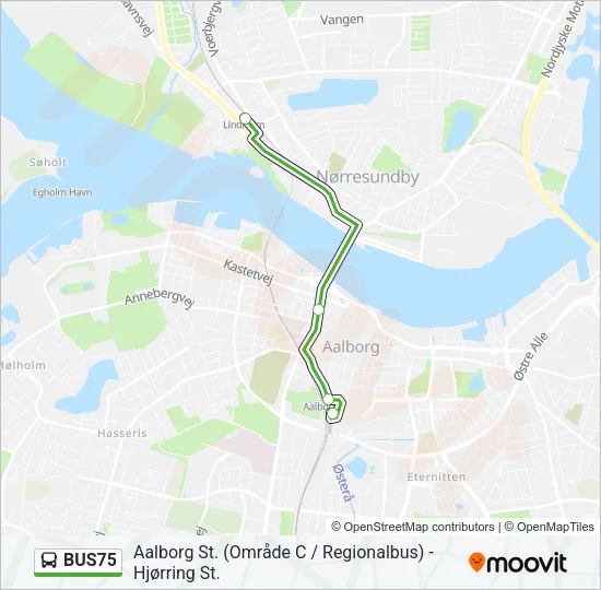 BUS75 Bus Line Map
