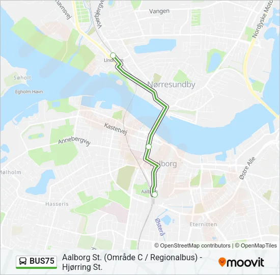 BUS75 Bus Line Map