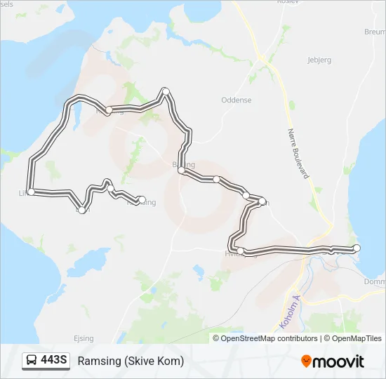 443S Bus Line Map