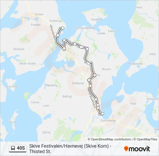40S Bus Line Map