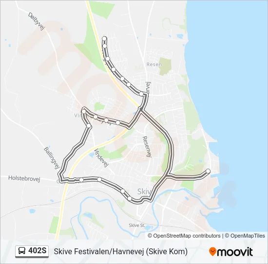 402S Bus Line Map