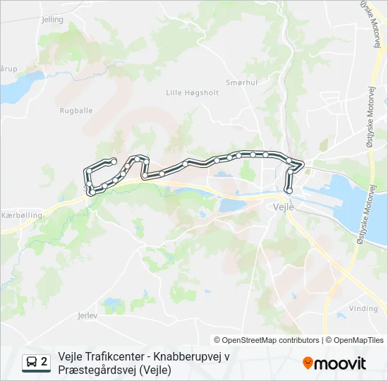 2 Bus Line Map
