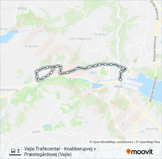 2 Bus Line Map