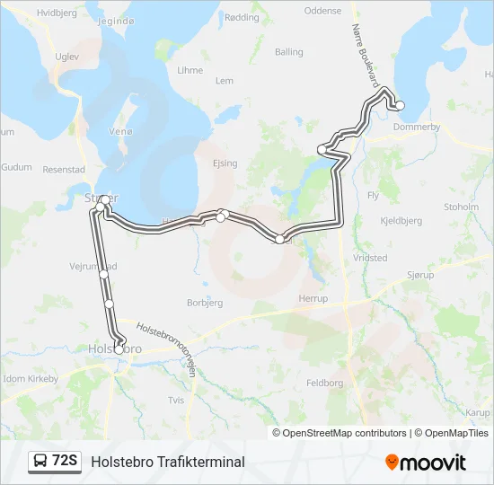 72S Bus Line Map