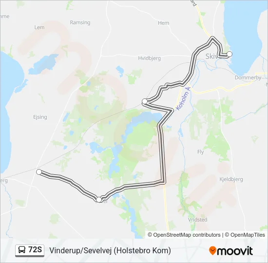 72S Bus Line Map