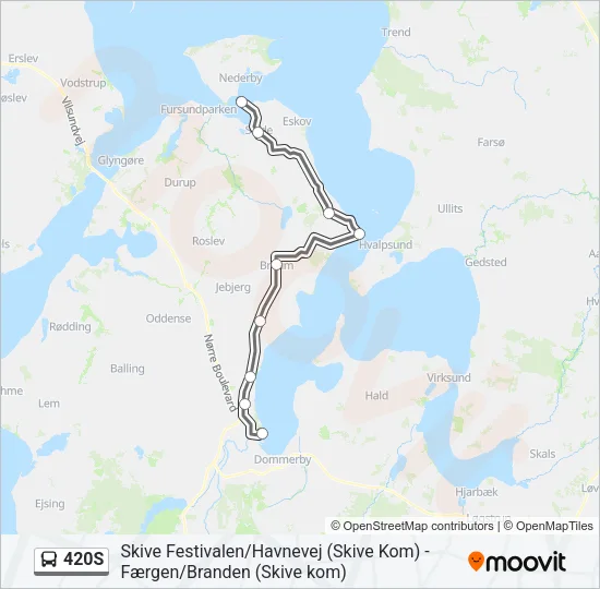 420S Bus Line Map