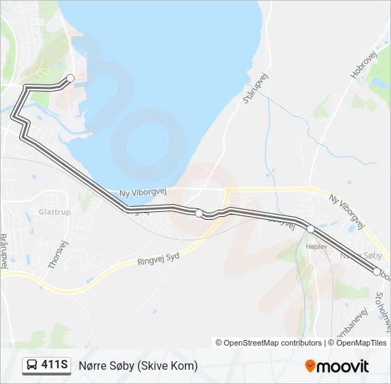 411S Bus Line Map