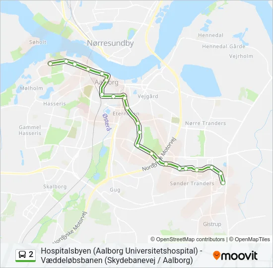 2 Bus Line Map