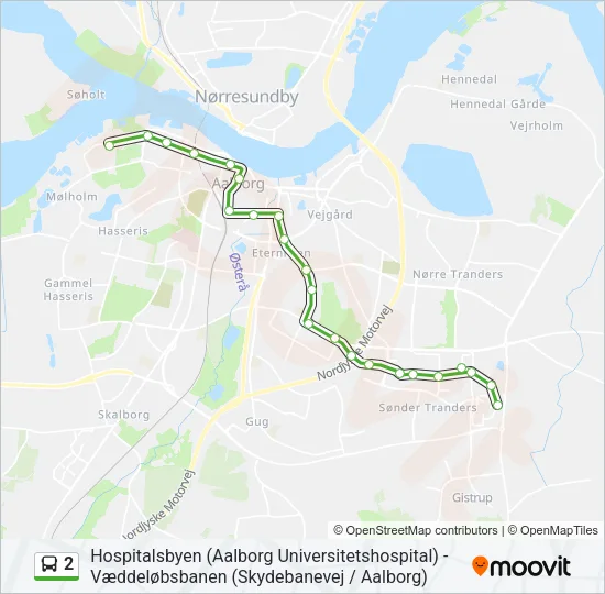 2 Bus Line Map