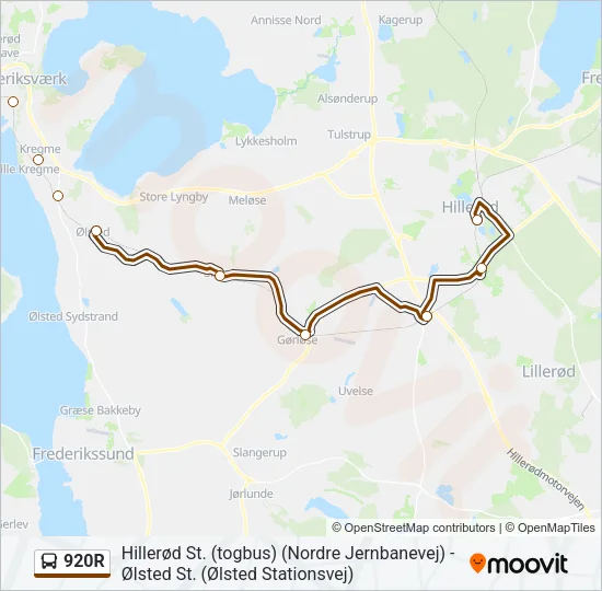 920R Bus Line Map