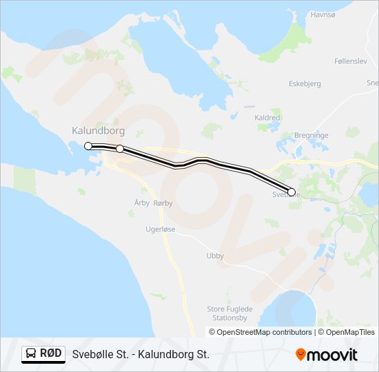 RØD Bus Line Map
