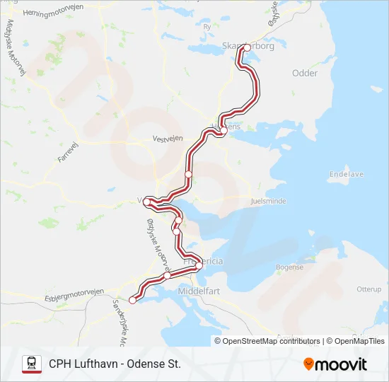 RE Train Line Map