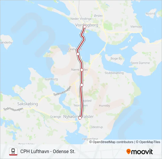 RE Train Line Map