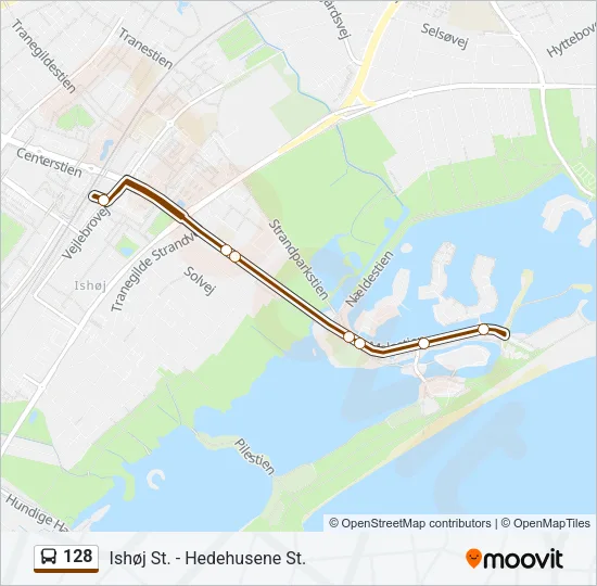 128 Bus Line Map