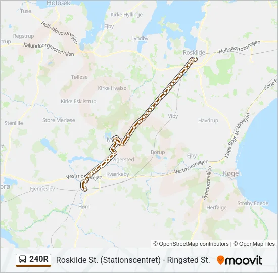 240R Bus Line Map