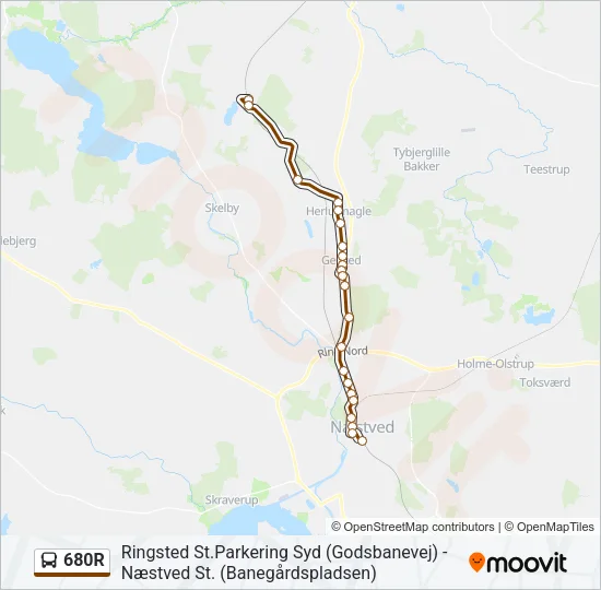 680R Bus Line Map