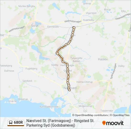 680R Bus Line Map