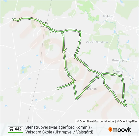 442 Bus Line Map