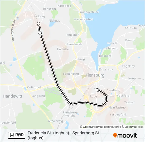 RØD Bus Line Map