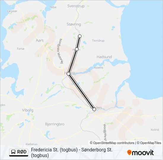 RØD Bus Line Map