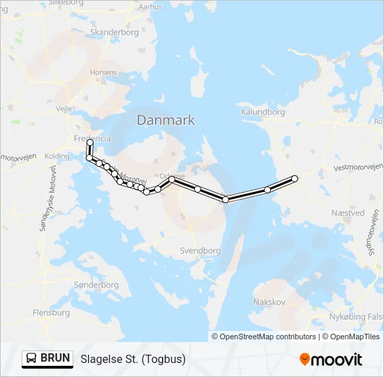 BRUN Bus Line Map