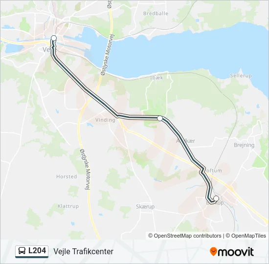 L204 Bus Line Map