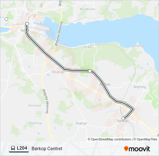 L204 Bus Line Map