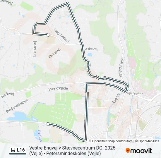L16 Bus Line Map