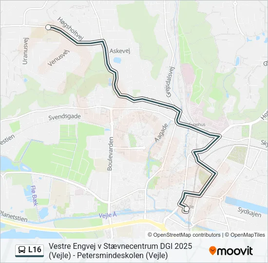 L16 Bus Line Map