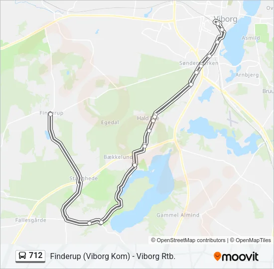 712 Bus Line Map