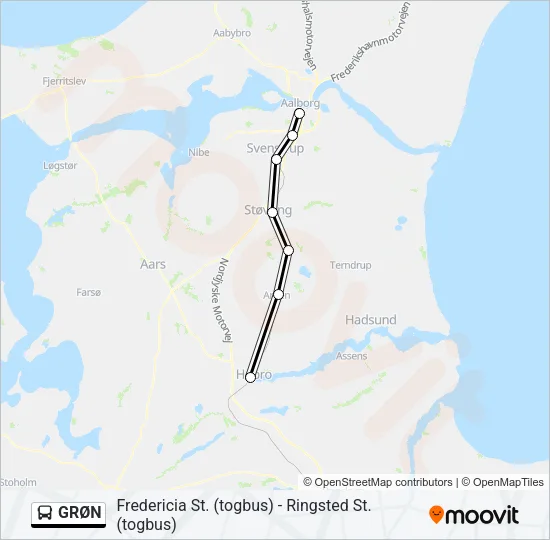 GRØN Bus Line Map