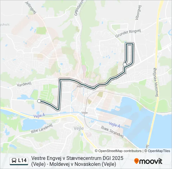 L14 Bus Line Map