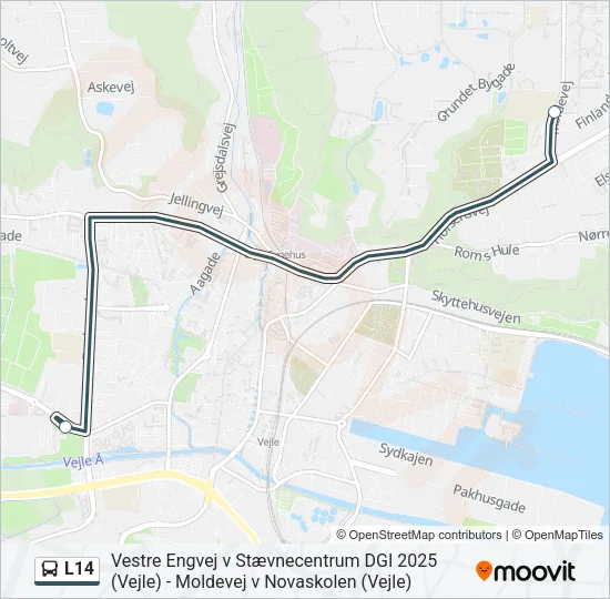 L14 Bus Line Map