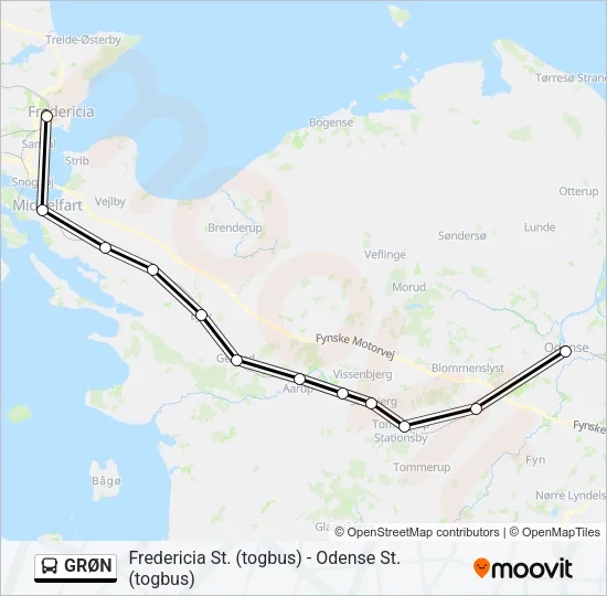 GRØN Bus Line Map
