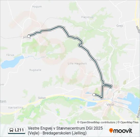 L211 Bus Line Map