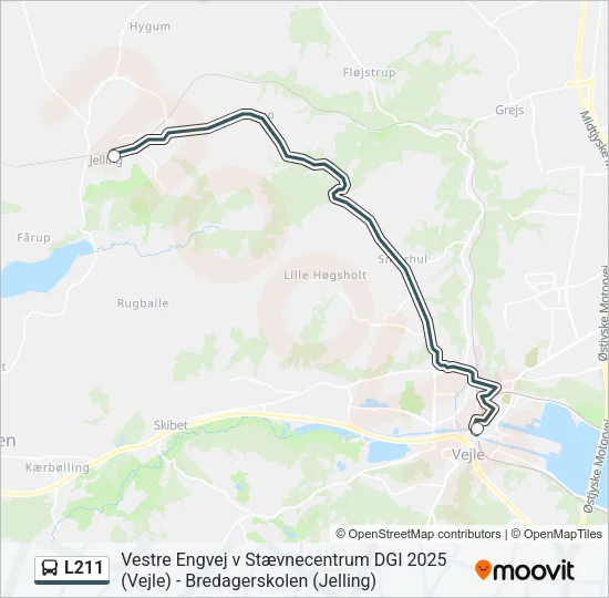 L211 Bus Line Map
