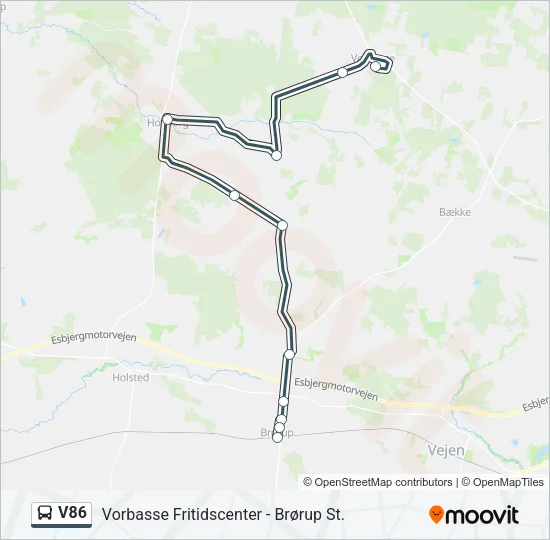V86 Bus Line Map