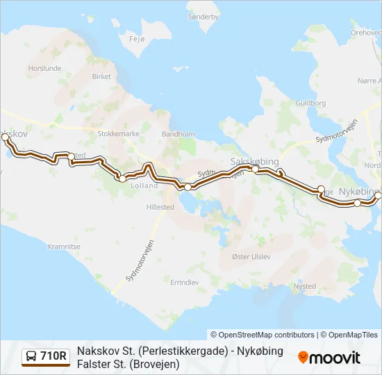 710R Bus Line Map