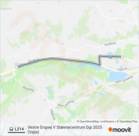 L214 Bus Line Map