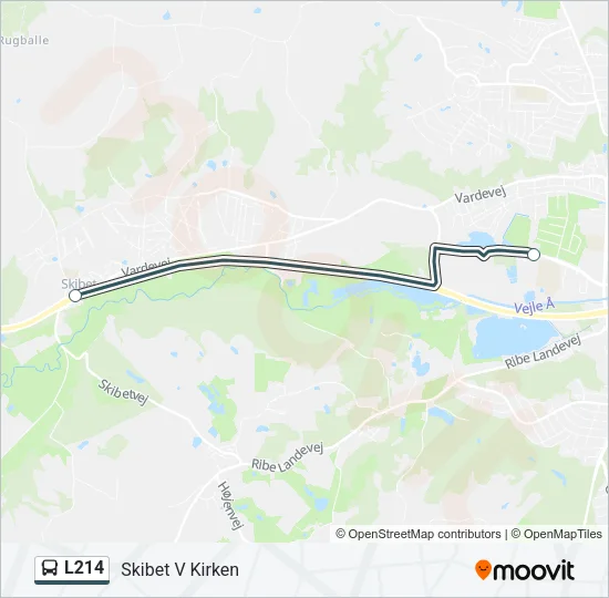 L214 Bus Line Map