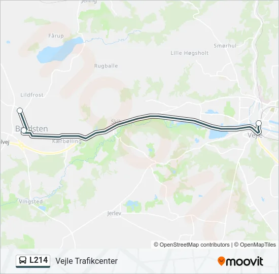 L214 Bus Line Map