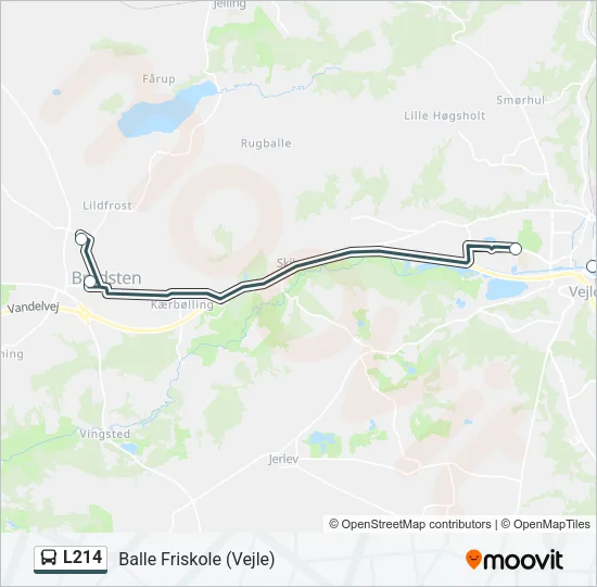 L214 Bus Line Map