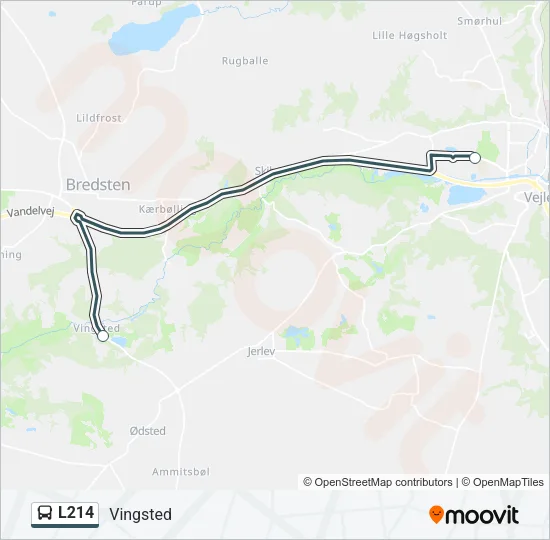 L214 Bus Line Map