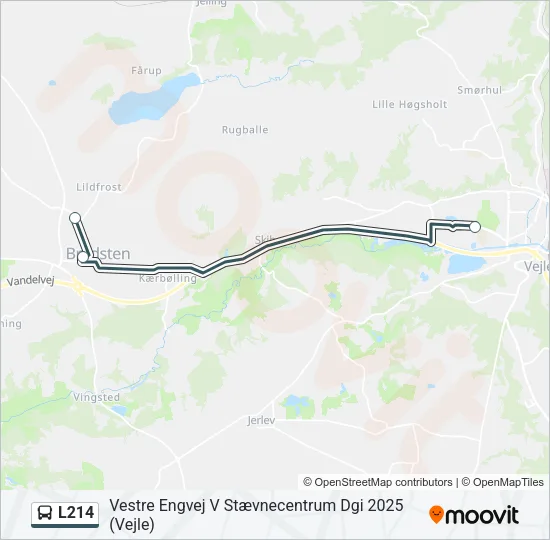 L214 Bus Line Map