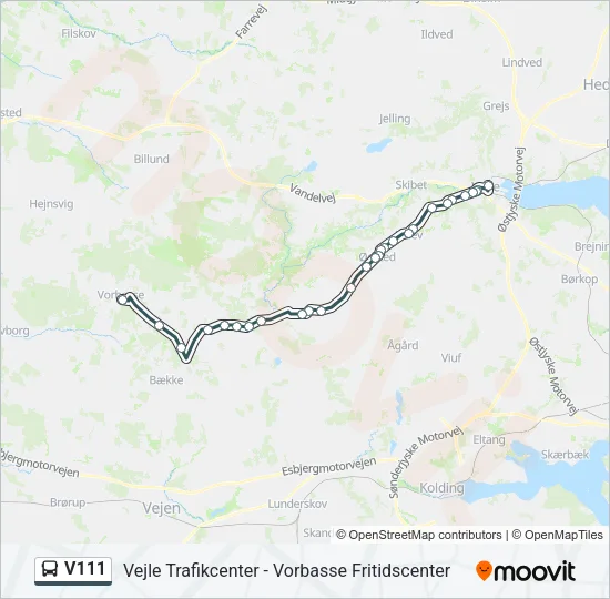 V111 Bus Line Map