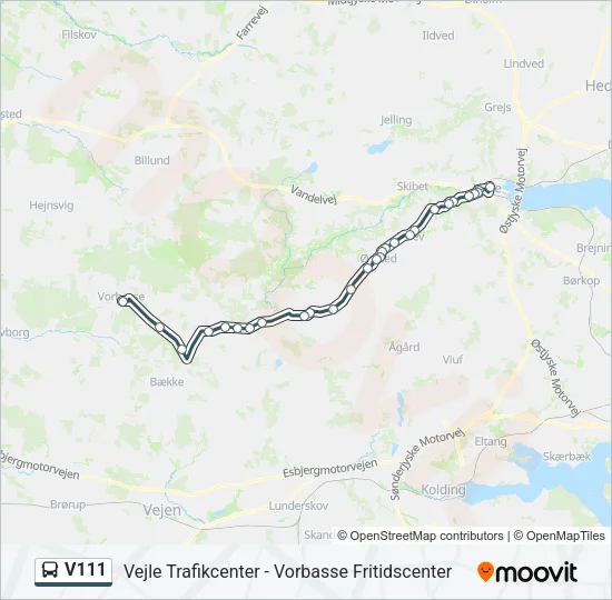 V111 Bus Line Map