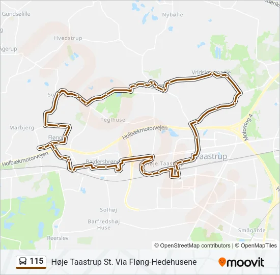 115 Bus Line Map