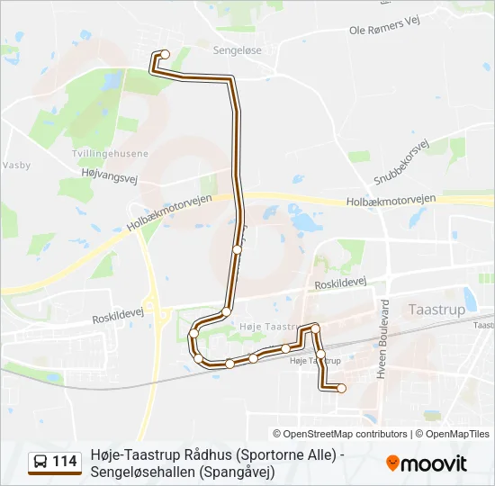 114 Bus Line Map