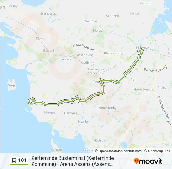 101 Bus Line Map