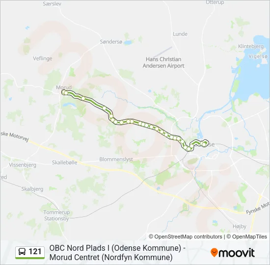 121 Bus Line Map